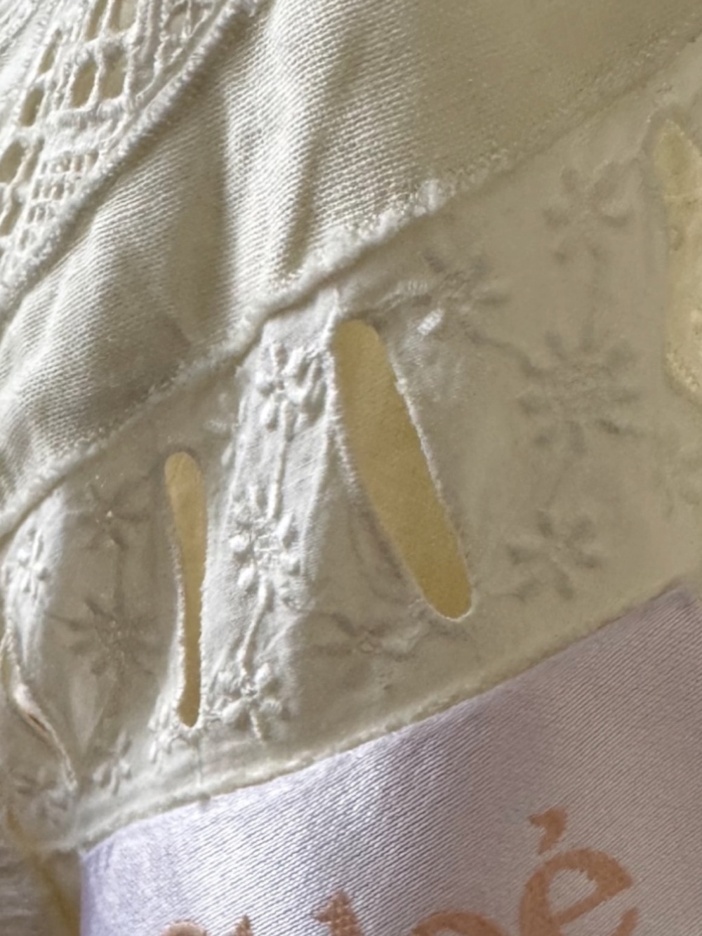 Chloe Cream Lace Insert Dress - Picture 3 of 10